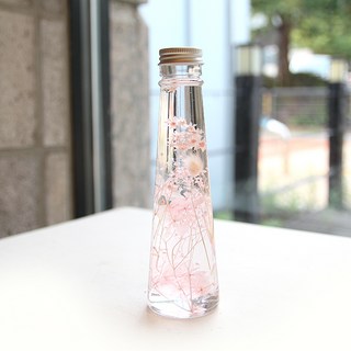 THE VOM 浮游花永生花氣氛燈, 淺粉色繡球花 粉紅色滿天星