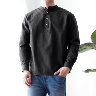 HARRISON HOMME 男款亨利領長袖襯衫 TBC1028