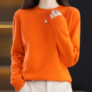 Raratina 女性Ette圓領基本款長袖針織毛衣