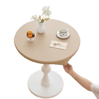 Maket Gamseong 圓形餐桌簡易桌布, 70cm, 米色, 1個