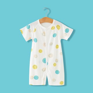 베베니즈 유아용 순면 메쉬 풀스냅 반팔롬퍼