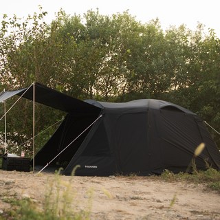 IDOOGEN 登山專業 圓頂 帳篷, 黑色, 4人