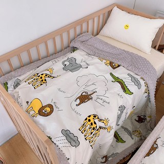 bebehome 柔軟親膚顆粒安撫毯 加厚款, 叢林動物