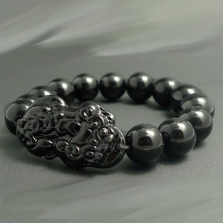 Buddha Best 財運金錢運黑曜石貔貅手鍊