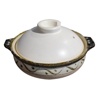 萬古燒 灰釉8號砂鍋 日本製造 陶瓷材質 容量2280ml 寬26cm, 1個