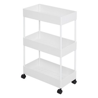 Nature Living 3層移動式收納推車, 象牙白色, 1入