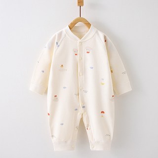 JOYMULTI 童款可愛印花棉質長袖連身衣