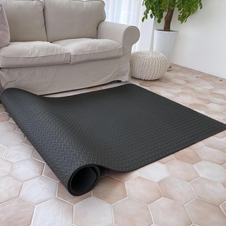 Sonhalmae DIY樓層隔音墊 家庭健身房多功能PE捲墊 黑色 235 x 115 x 0.7 公分