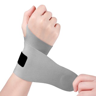 QIDINA 彈力包覆加壓親膚護腕 A, 36 x 8.5cm, 1雙, 橘灰色