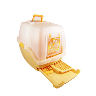 IRIS OHYAMA 愛麗思歐雅瑪 一週間大玉貓便盆, 橙色, 1個