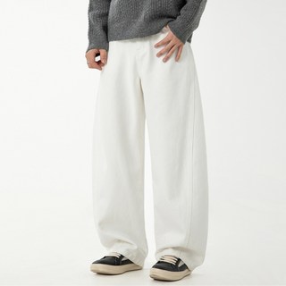 JTL 男款開衩復古寬褲