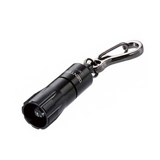 GENTOS 迷你鑰匙圈手電筒 15流明 SK-10G, 黑色, 1個