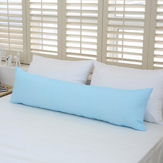 I'm Living 泡泡紗長型抱枕, 天空藍