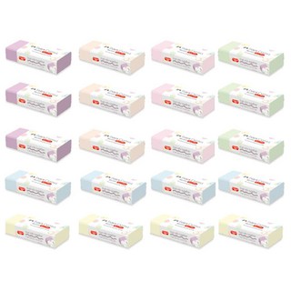 FABER-CASTELL 輝柏 無屑馬卡龍大型橡皮擦套組 187190, 紫色+綠色+桃色+粉色+藍色+黃色, 1組