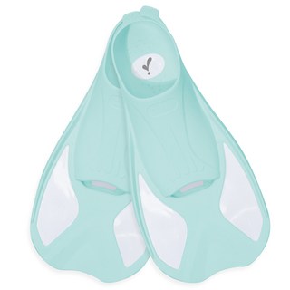 It's Life  自由潛水 布魯塔 短蛙鞋 + 網狀收納袋 + 造型固定器 2件組, 純薄荷