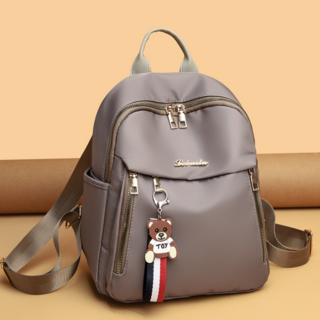 Daviglow 女用 上班族 輕量 防水 日常 後背包, 灰色