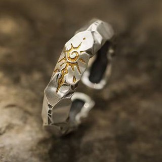 Paperments 男士盧恩古董寶石戒指 13532