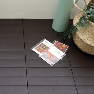 BONOHOUSE 組裝式甲板瓷磚, 深棕色, 9個