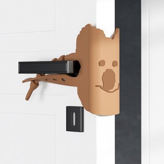 주식회사아텍스 곰돌이 문닫힘 소음 방지 커버 세트, 브라운, 2세트