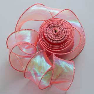 Gilgri 珠光極光禮物包裝緞帶, 9m, 紅色, 1個