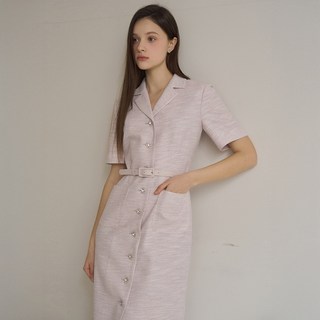JuliynCalla Calla 118 25SS One Fine Day Long Queen Tweed Dress, 紫色
