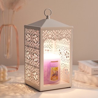 Sweet Scroll Timer 蠟燭加熱器 + Yankee 蠟燭大罐 + 燈泡 2 件套, 白色(融蠟燈)+Lemon Lavender(蠟燭)