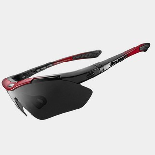 락브로스 스포츠 라이딩 방풍 자전거 러닝 낚시 등산 편광 선글라스 0089, RED 10001, 1개