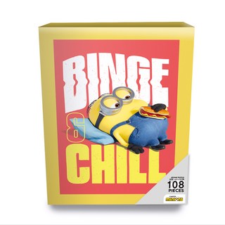 Alok 肚子飽飽的小小兵 相框盒裝迷你拼圖 AL108-4, 108件, 混合色