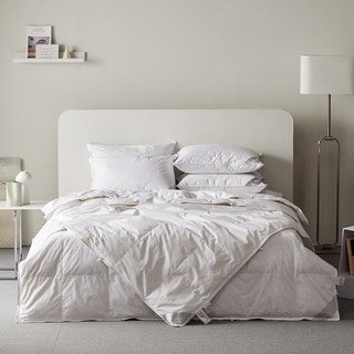 BOUNTIFUL 2合1可結合式飯店級鵝絨被芯 400g + 1000g 套組, 白色