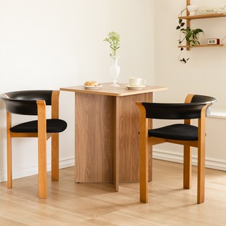 WOODRAY 居家咖啡方形餐桌, 2人, 橡木色