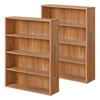 HOPMA 合馬家具 開放式漫畫收納書櫃 G-870PTK 2個, 拼版柚木, 4層