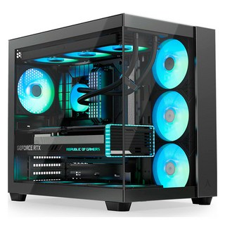 ABKO 藍鯨 ARGB BTF 中塔機殼 黑色 UD50, 1個, UD50(黑色)