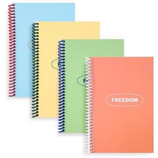 RIHOON 線圈筆記本 4入組, 紅、黃、綠、藍, 1套