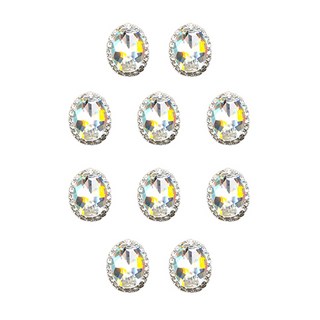 市集感性 大容量 自助 婚禮 透明 水鑽寶石 美甲 水晶胸針配件, 橢圓形, 10個