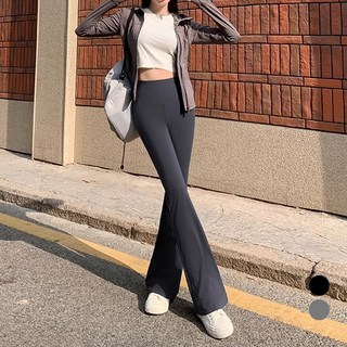 Elsso 女款彼拉提斯瑜珈服喇叭緊身褲 長版