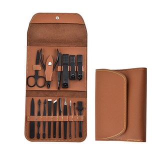 Clean Man黑金版手足護理16件組, 棕色, 1套