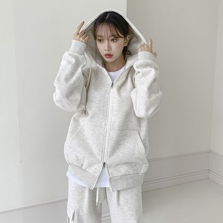 Tomatofactory 女款 Oversize 日常素色刷毛連帽外套