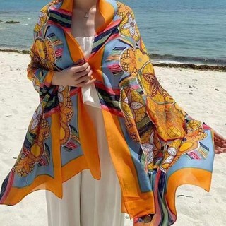 Chichills Celestine絲綢大型披肩圍巾 11020