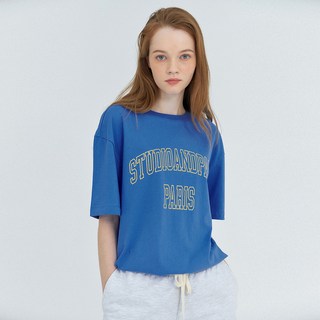 香檳透氣T恤 4, 藍色