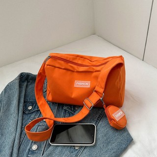Elsso 簡約時尚Logo重點斜背包, 橘色