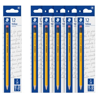 STAEDTLER 施德樓 134 2B 黃色鉛筆 72支, 黃色, 6支