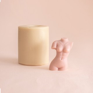 ANGLE THING 石膏擴香製作 矽膠模具 迷你女神軀幹 2入, 單一顏色