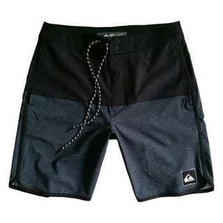 愛北鼻 成人男沙灘褲 32碼 - 時尚快乾, 黑色幾何