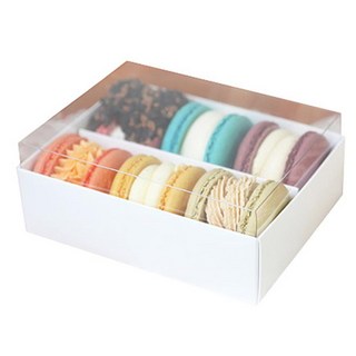 Sweetpack 馬卡龍包裝盒, 5個裝, 白色