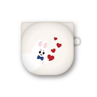 프루그나 파티래빗러브 갤럭시 버즈 프로 / 버즈 라이브 / 버즈2 케이스, 파란리본하트, 1개