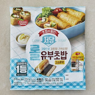 동원 저당 롤유부초밥 고소한맛, 254g, 1개