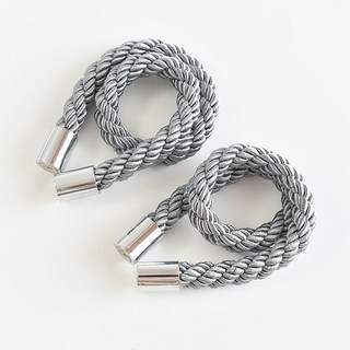 寢室安居 簡約風編織磁吸窗簾扣 灰色, 2個