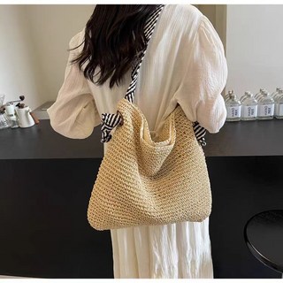 Pink Bag 女款市集風夏季日常藤編海灘包