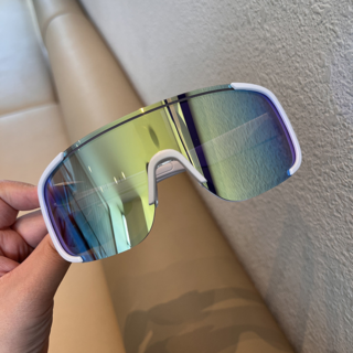 Roylife 為防風增添帥氣的護目鏡, 白色鏡框金色鏡片, 1個