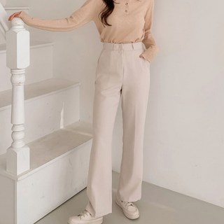 라라온 여성용 롱/숏 기장 히든밴딩 스판 스트레이트 슬랙스 25TSP3565